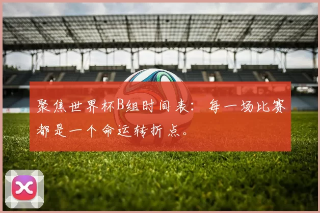 聚焦世界杯B组时间表：每一场比赛都是一个命运转折点。
